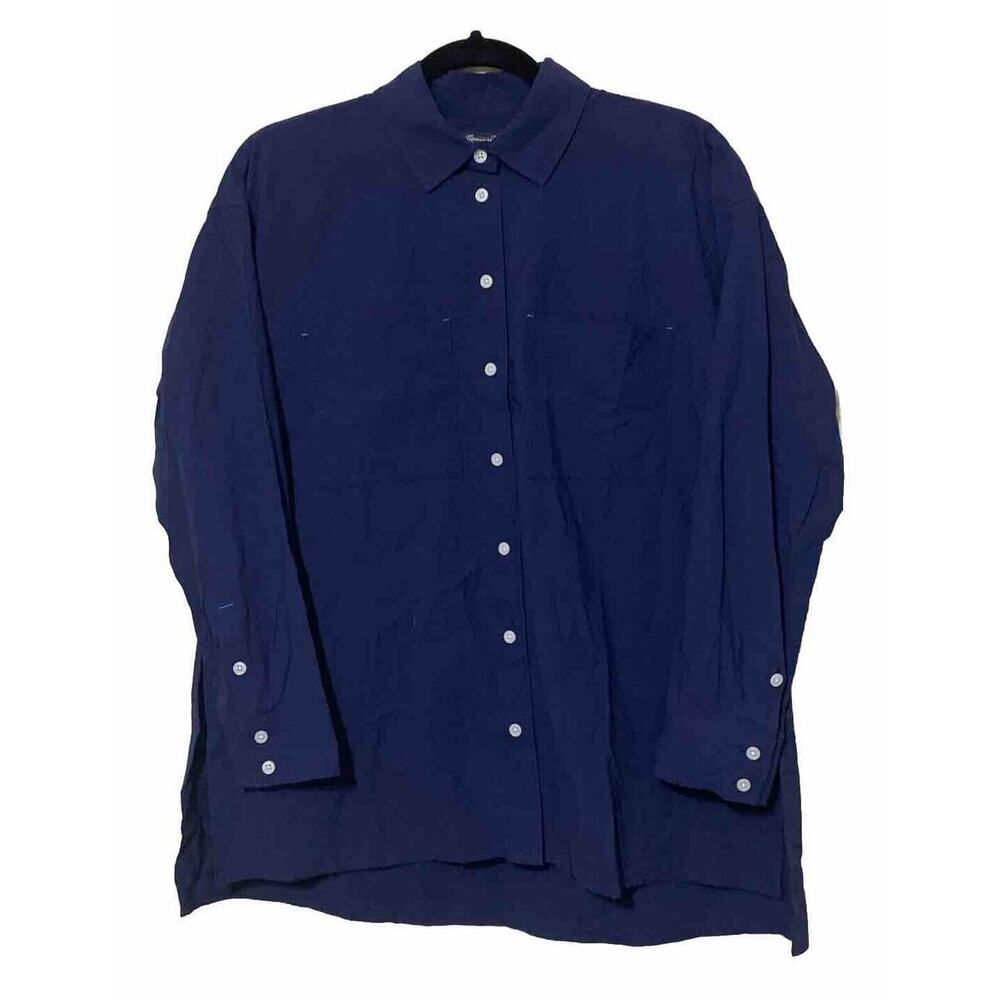 Madewell Blue Button-Up Blouse